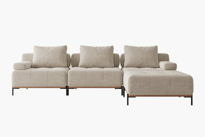 Nivala Suedette Modular Sofa Piece and Reversible Sectional by Acanva