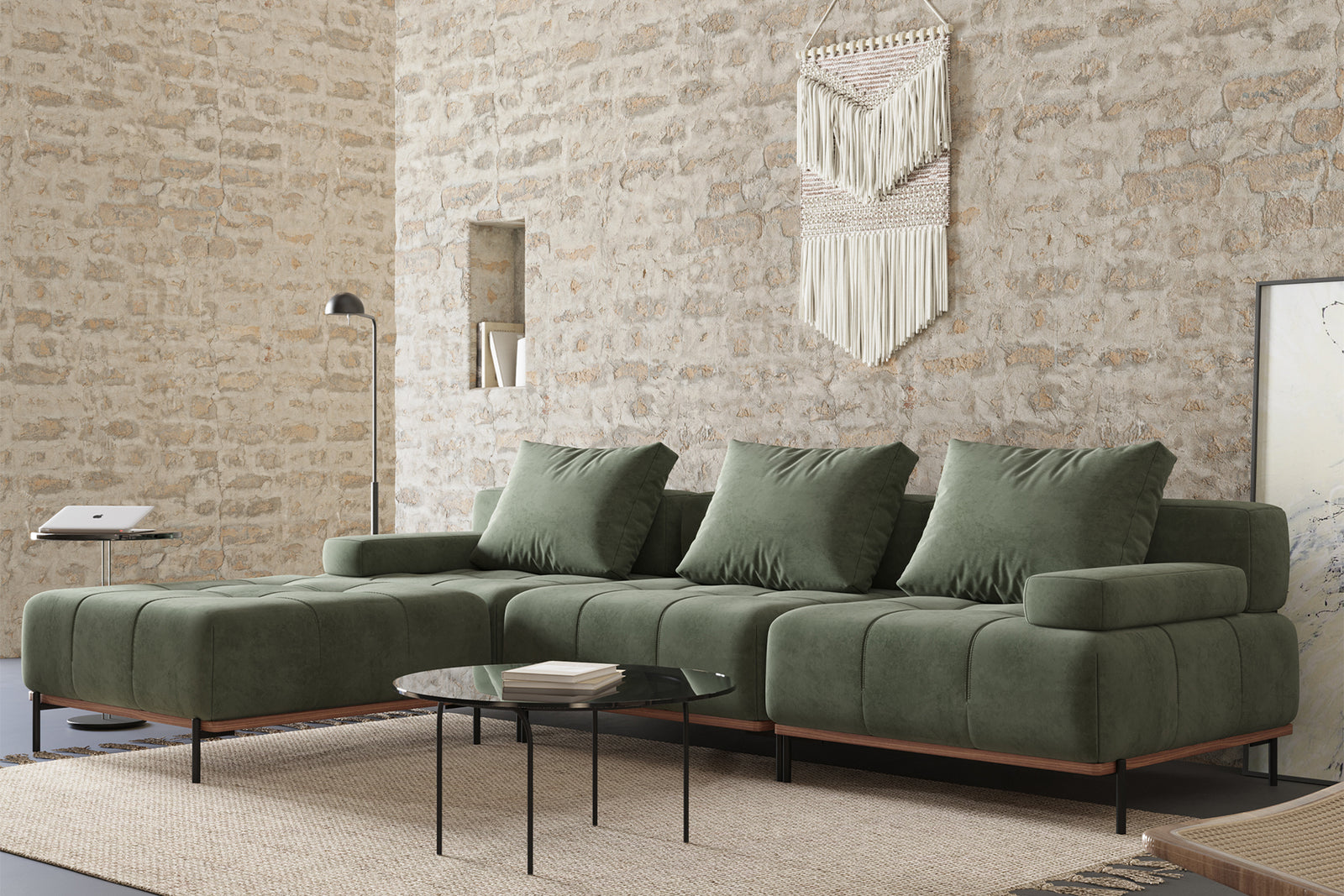 Nivala Modern Modular Sofa&Corner Chair For Bedroom | Acanva