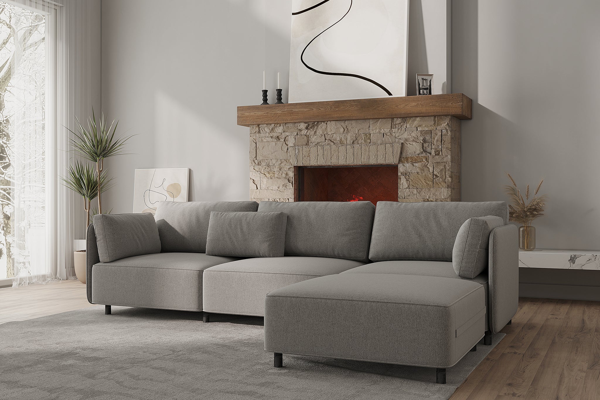 Fana Sectional Modular Sofa & Small Corner Sofa | Acanva – Acanva Home