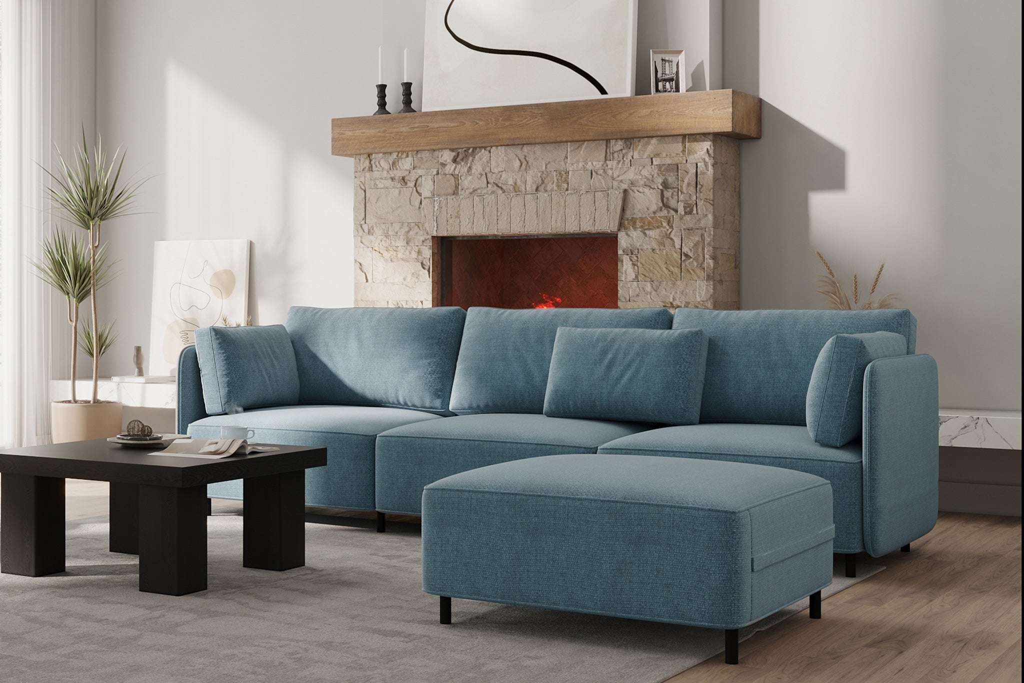 Fana Sectional Modular Sofa & Small Corner Sofa | Acanva – Acanva Home