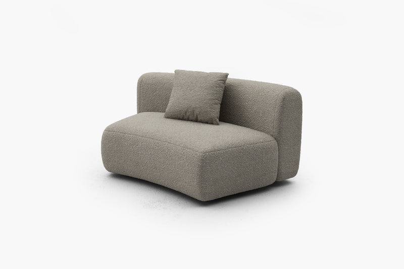 Formia Boucle Curved 2-Piece Chaise Sectional Sofa by Acanva