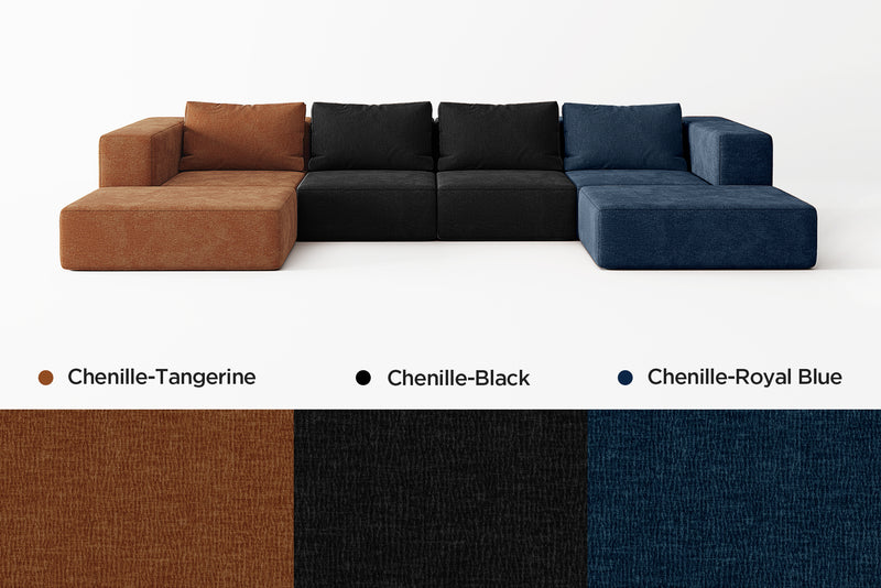 Atlas Extra Large Slipcover Modular Reversible Floor Sectional Sofa By Acanva