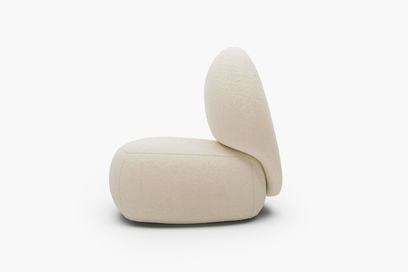 Moony Fleece Curved Lounge Chair by Acanva