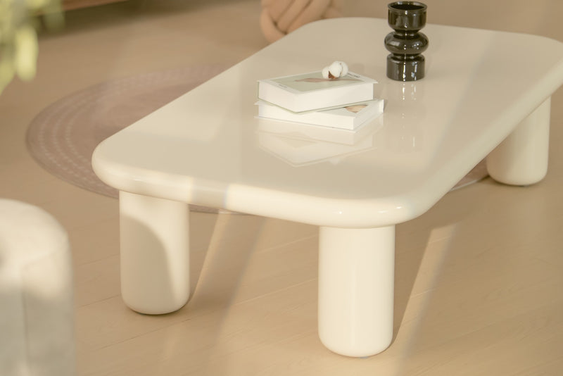 Pebble Companions Soft Hue Arc-Edge Long Table by Acanva