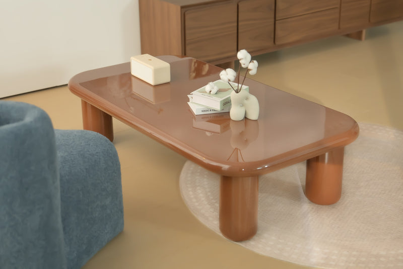 Pebble Companions Soft Hue Arc-Edge Long Table by Acanva