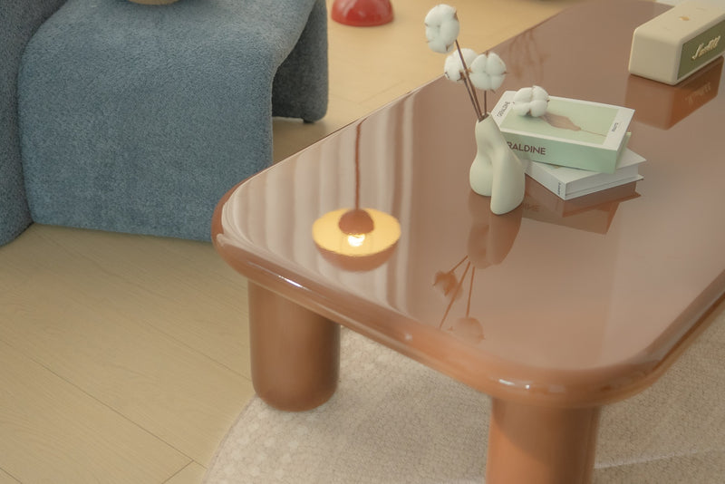 Pebble Companions Soft Hue Arc-Edge Long Table by Acanva