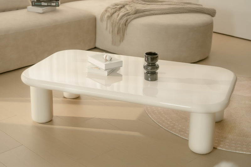 Pebble Companions Soft Hue Arc-Edge Long Table by Acanva