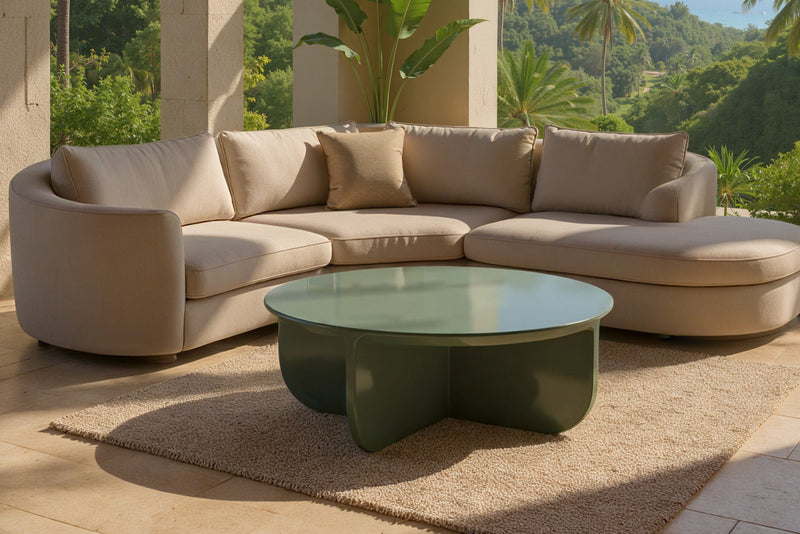 Petal Modern Round Coffee Table and Side Table Set