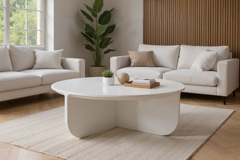 Petal Modern Round Coffee Table and Side Table Set