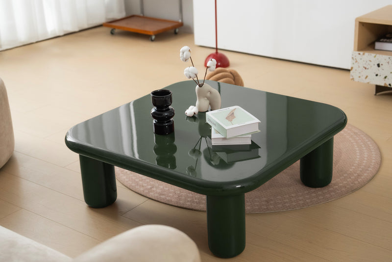 Pebble Companions Soft Hue Arc-Edge Square Table by Acanva