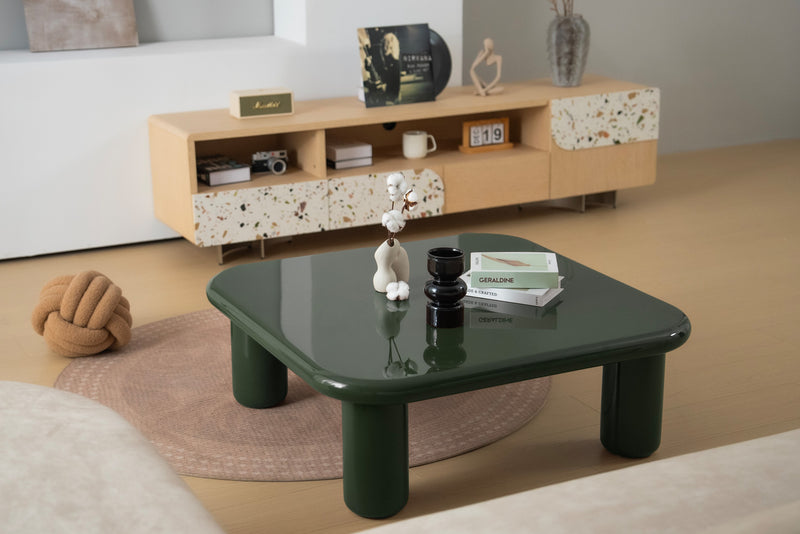 Pebble Companions Soft Hue Arc-Edge Square Table by Acanva