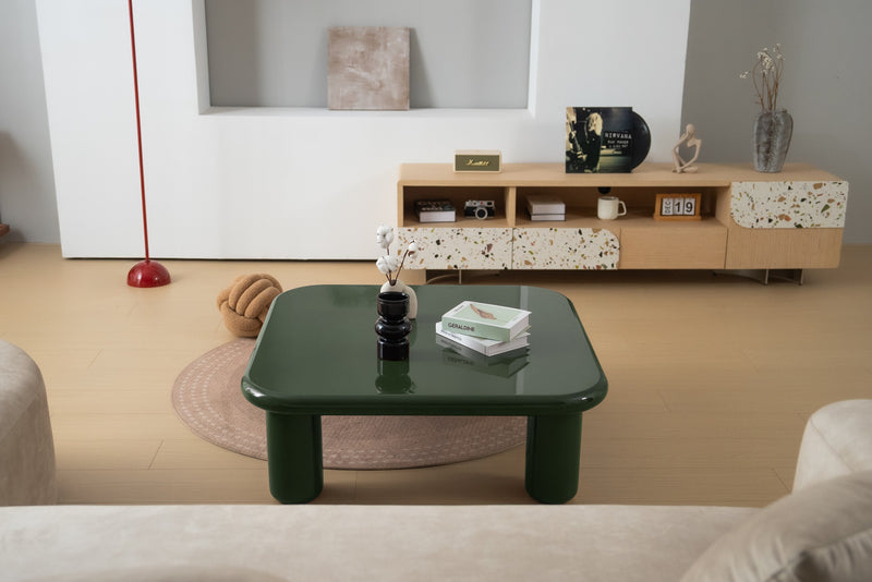 Pebble Companions Soft Hue Arc-Edge Square Table by Acanva