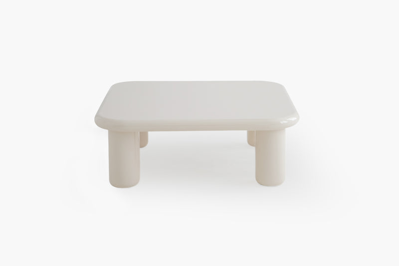 Pebble Companions Soft Hue Arc-Edge Square Table by Acanva