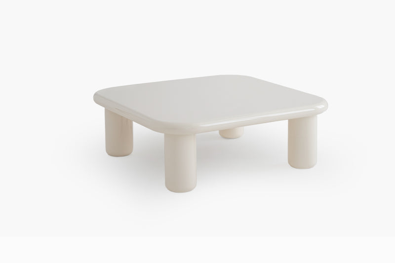Pebble Companions Soft Hue Arc-Edge Square Table by Acanva