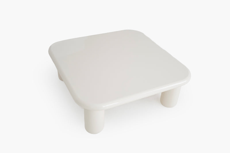 Pebble Companions Soft Hue Arc-Edge Square Table by Acanva