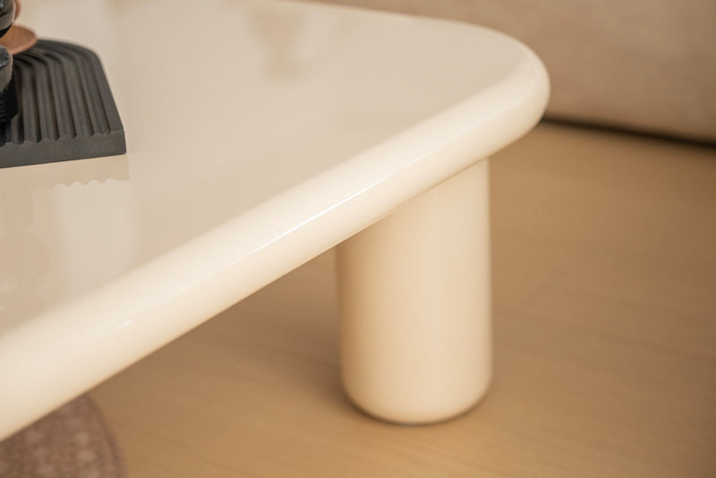 Pebble Companions Soft Hue Arc-Edge Square Table by Acanva