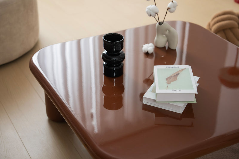 Pebble Companions Soft Hue Arc-Edge Square Table by Acanva