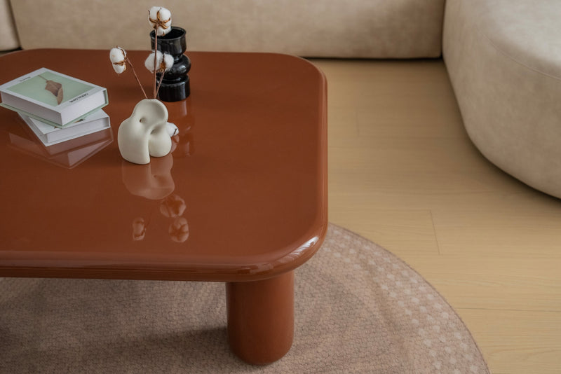 Pebble Companions Soft Hue Arc-Edge Square Table by Acanva