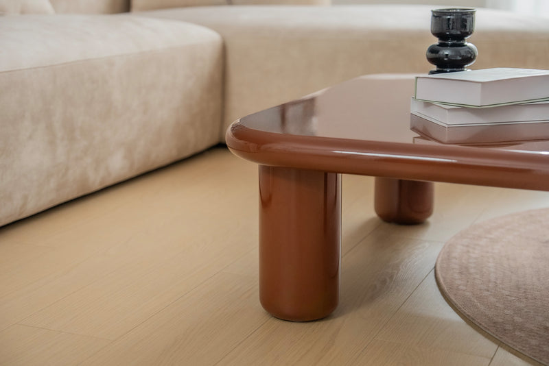 Pebble Companions Soft Hue Arc-Edge Square Table by Acanva