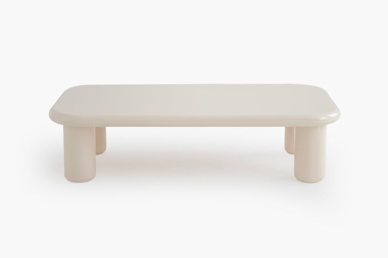 Pebble Companions Soft Hue Arc-Edge Long Table by Acanva