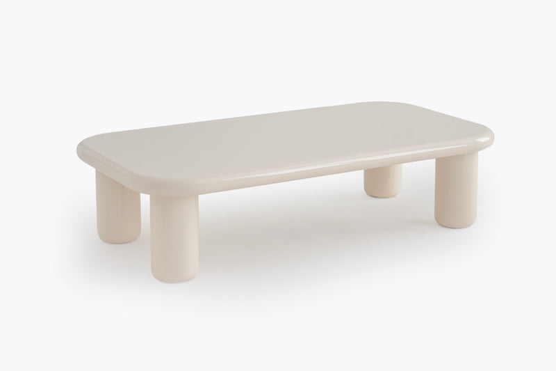 Pebble Companions Soft Hue Arc-Edge Long Table by Acanva