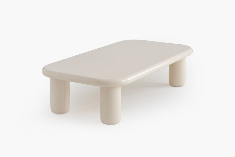 Pebble Companions Soft Hue Arc-Edge Long Table by Acanva