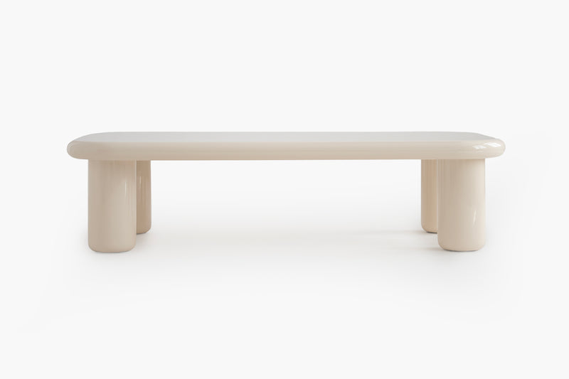 Pebble Companions Soft Hue Arc-Edge Long Table by Acanva