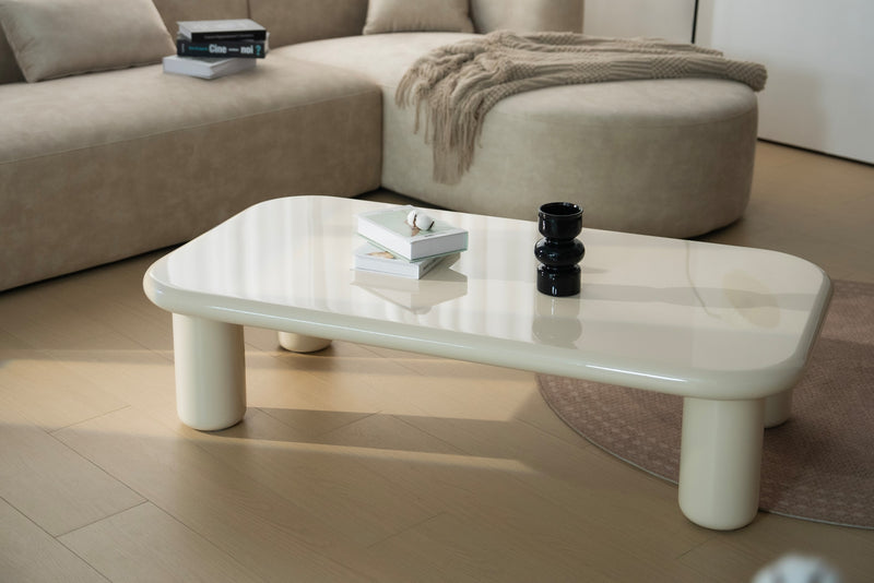 Pebble Companions Soft Hue Arc-Edge Long Table by Acanva