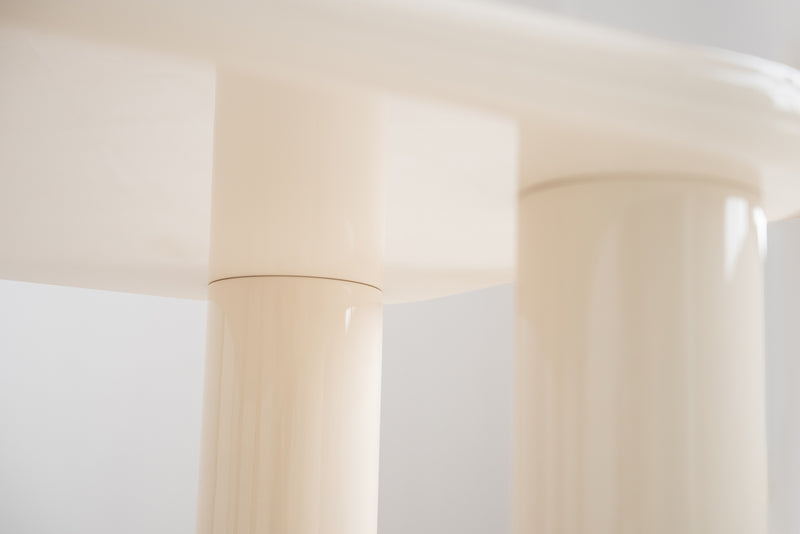 Pebble Companions Soft Hue Arc-Edge Long Table by Acanva