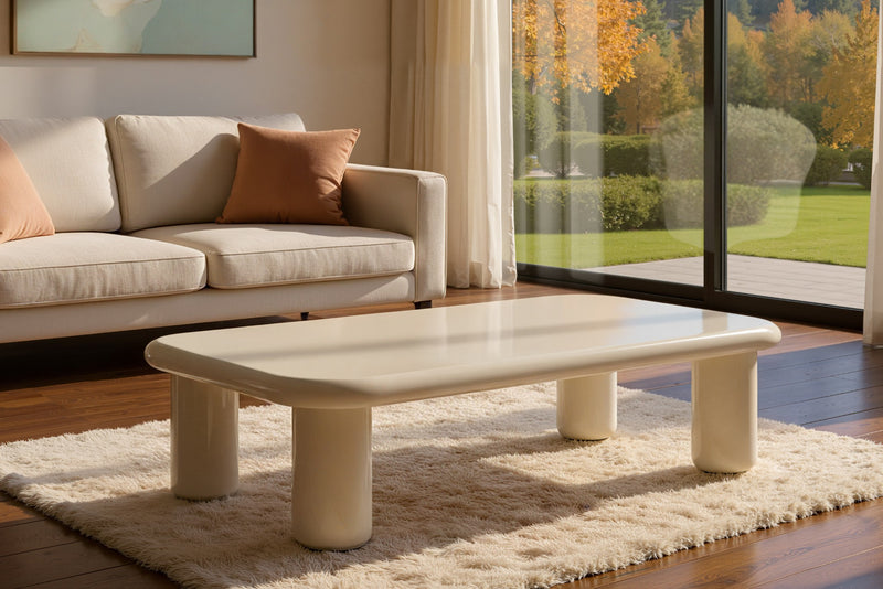 Pebble Companions Soft Hue Arc-Edge Long Table by Acanva