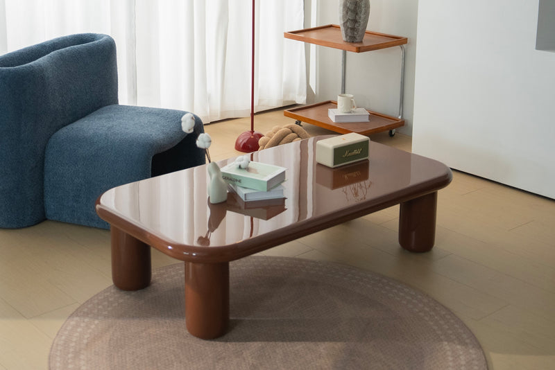Pebble Companions Soft Hue Arc-Edge Long Table by Acanva