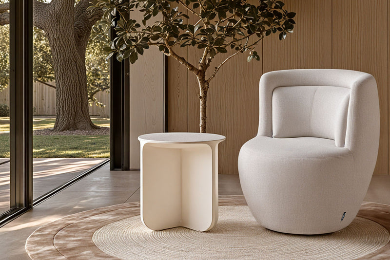 Petal Modern Round Coffee Table and Side Table by Acanva