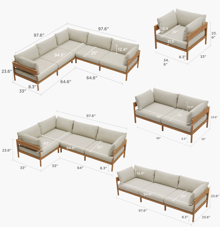Vento Outdoor L Shaped Sofa_dimensions