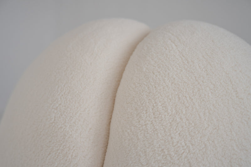 Moony Fleece Curved Lounge Chair by Acanva