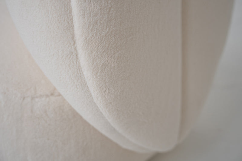 Moony Fleece Curved Lounge Chair by Acanva