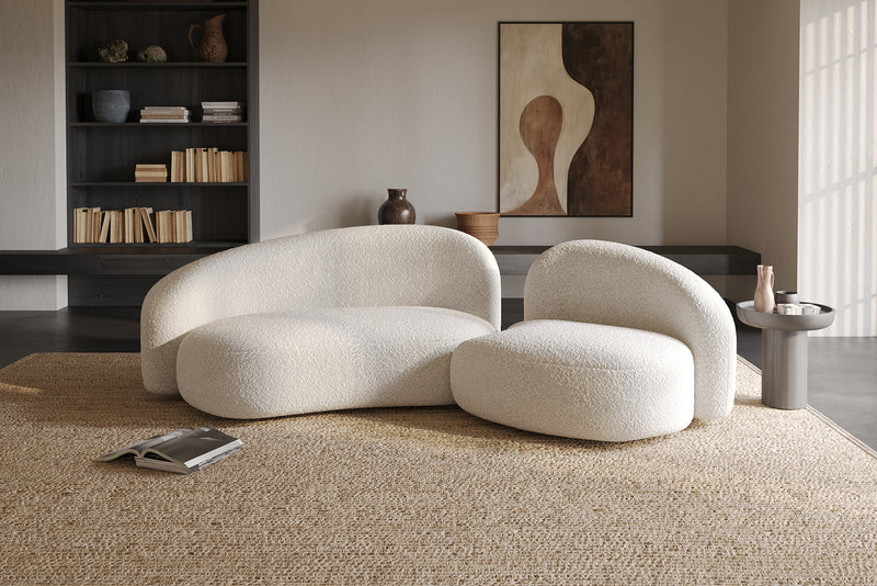 Cresmo 2-Piece Curved Sectional Couch