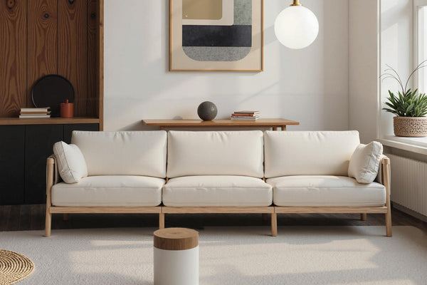 Moss Wood Grain Aluminum Indoor Sofa by Acanva