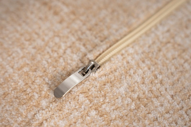 CushyLand Maxi kids modular couch – 2-seater play sofa in wool-like cream zipper details 39