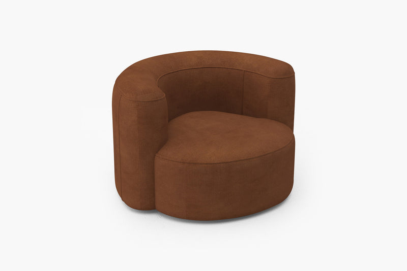 Mellow Velvet Curved Accent Chair, 3-Seater Couch and 2-Piece Chaise Sectional Sofa by Acanva