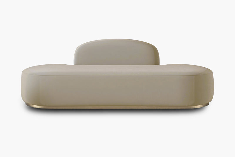 Rotondo Curved Armless 3-Seater Sofa Bench 6