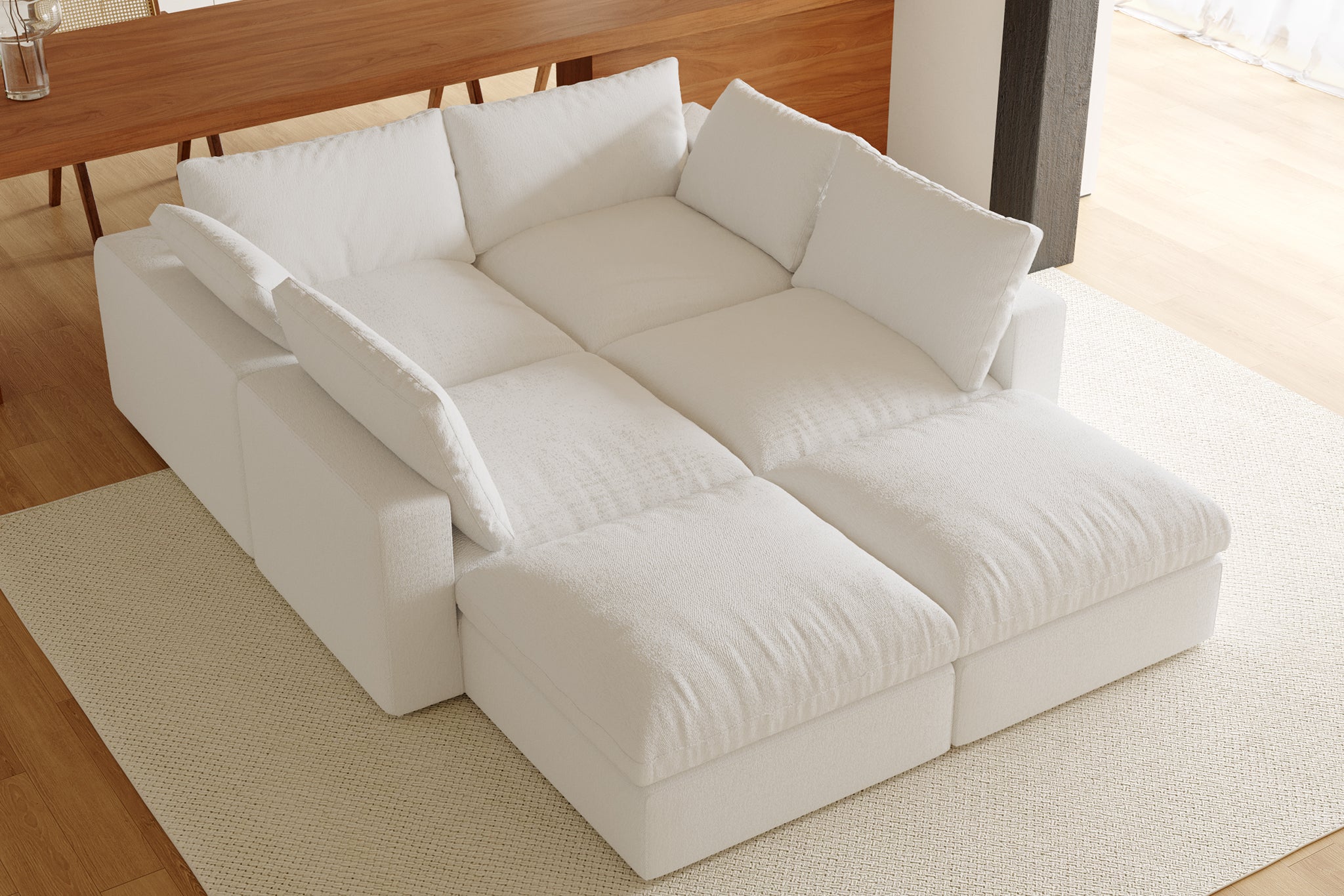 Maven White Modular Cloud Couch Sectional – Acanva Home