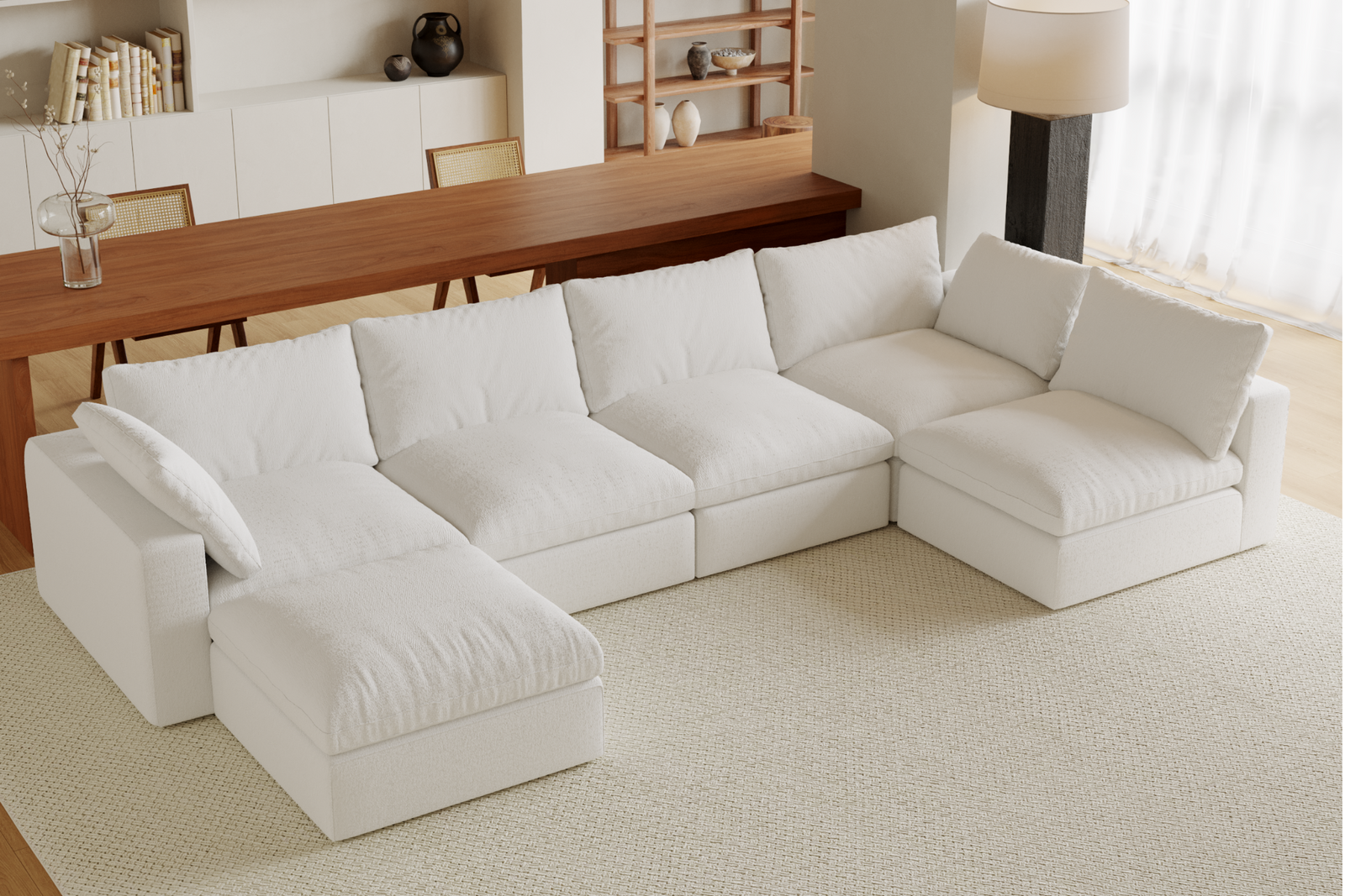 Maven White Modular Cloud Couch Sectional – Acanva Home