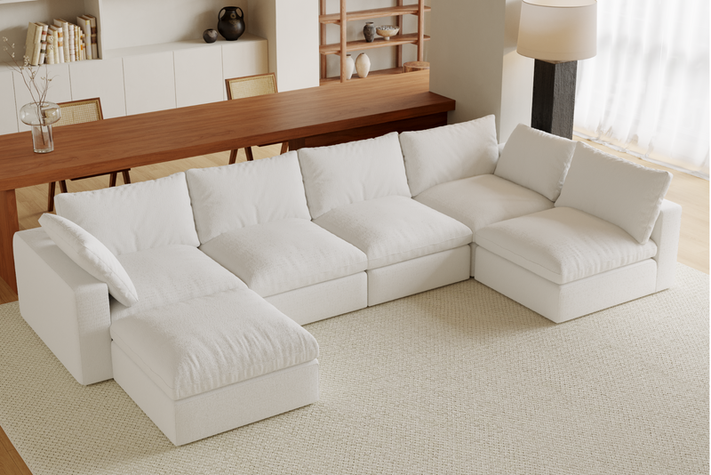 Maven Slipcover Modular Reversible Sectional Cloud Couch by Acanva