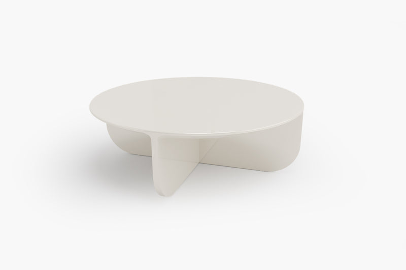 Petal modern round coffee table white with x base 11