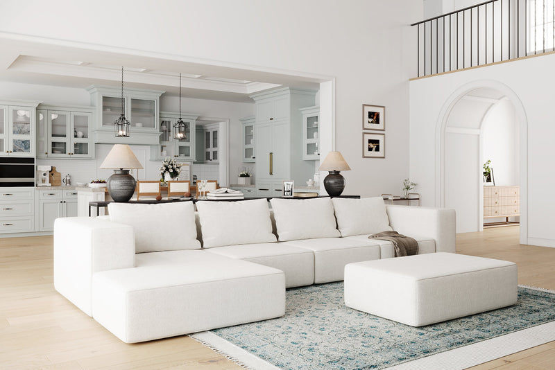 Atlas Extra Large Slipcover Modular Reversible Floor Sectional Sofa By Acanva
