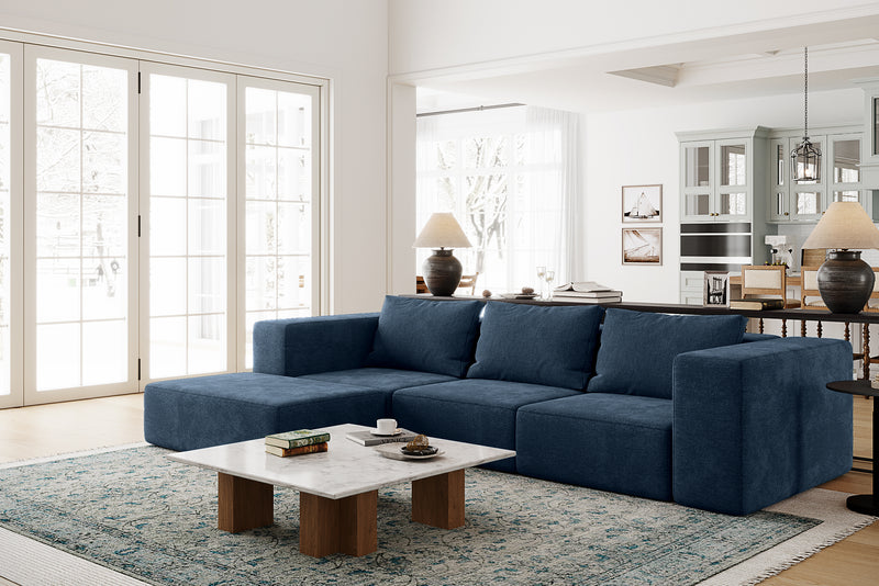Atlas Extra Large Slipcover Modular Reversible Floor Sectional Sofa By Acanva
