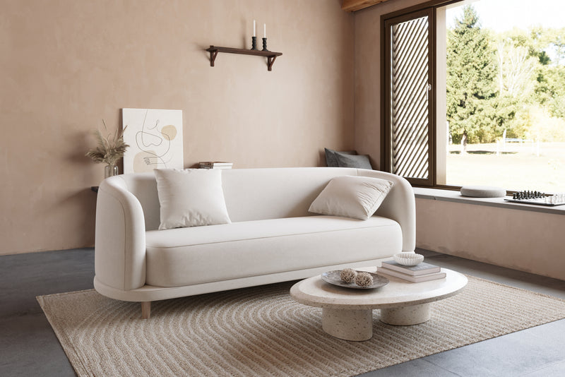 Cora Velvet Curved 3-Seater Couch Sofa / Lounge Chair by Acanva