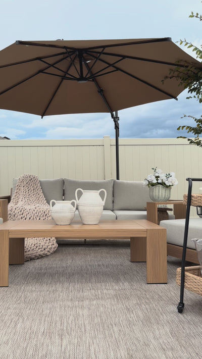 Featured video of the Ciela Modern Aluminum Outdoor Sofa Set with Cushions
