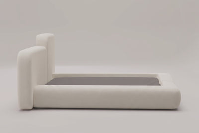 Taren Bouclé Queen Upholstered Cloud Bed 360 video