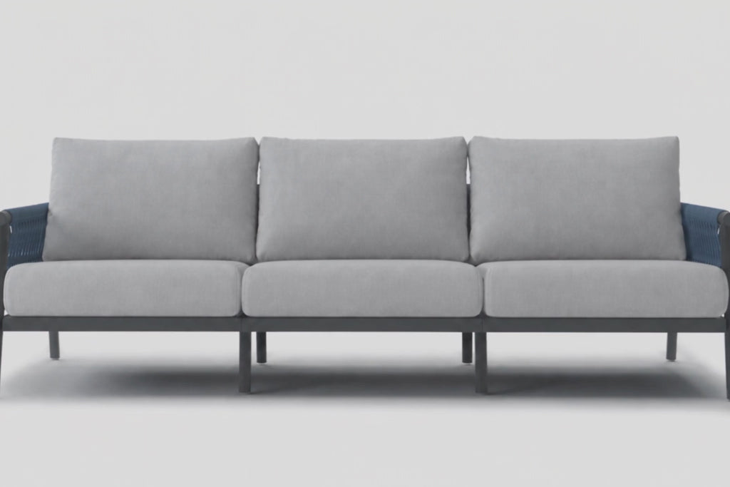 Avel Modern Aluminum Outdoor Patio Sofa 360 Video
